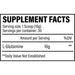 Revive Glutamine Supplement Facts
