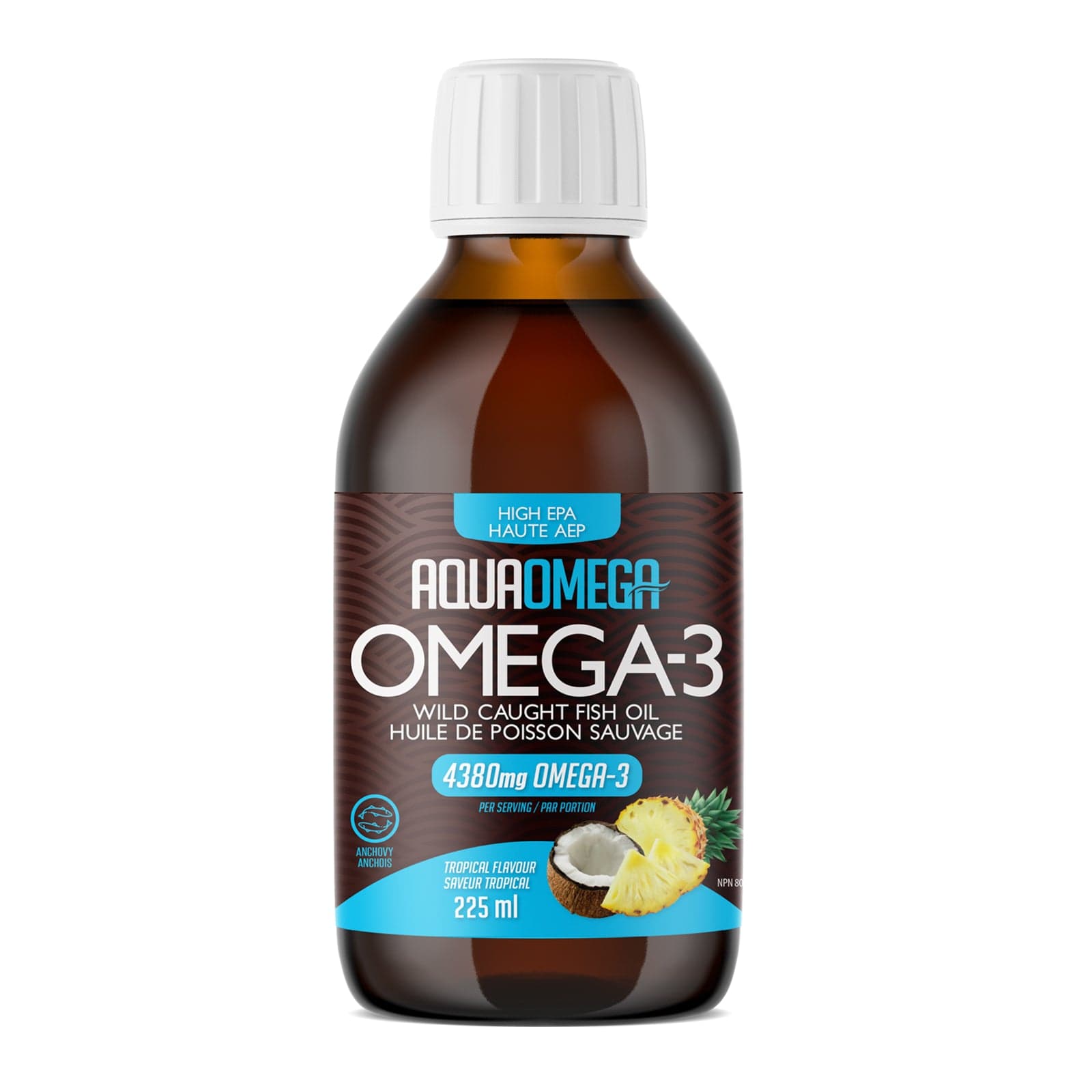 AquaOmega High EPA Omega-3 225ml Tropical